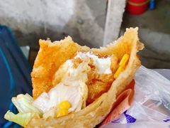 -小红车炸蛋葱油饼
