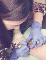 腿部-明星刺青·洗纹身