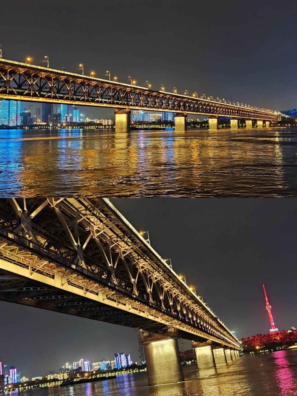 武汉长江大桥夜景