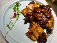 黑椒牛仔骨炒年糕-绿茶餐厅(乐峰广场店)