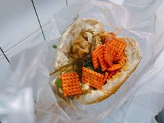饼夹花干菜-三兄弟高炉烧饼