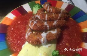 Fried Shrimp Omelette Rice