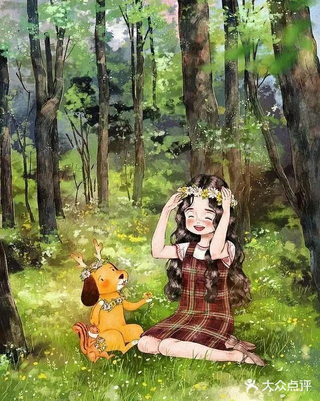 让画笔，呈现那个纯真的你[亲亲]