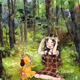 让画笔，呈现那个纯真的你[亲亲]