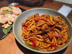 椒麻鸡炒乌冬面-魏客咖啡(中铁中心店)