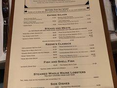 菜单-Keens Steakhouse