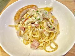 黑松露奶油蘑菇培根意面-麦田工坊(月湖店)