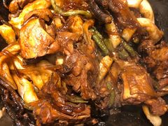 大公鸡粘卷子-华盛园卷子王农家菜水库鱼