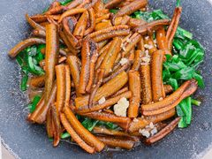 韭菜台炒鳝肚-怡园饭店-餐厅(四望亭店)