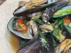 姜葱炒青口-贞姨美食·老字号海鲜大排档