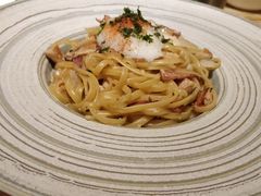 奶油培根意面配水波蛋-Cyclus Craft Kitchen薩克思手工厨房