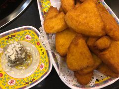 炸窝头沾臭豆腐-芦月轩羊蝎子(北蜂窝店)