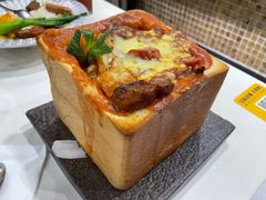茄汁鸡扒大金砖焗饭-锦园春香港茶餐厅(西海湾旗舰店)