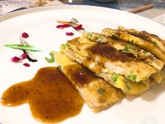 鸡蛋扒牛肝菌-禧和源养生素食茶馆