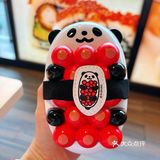 去寿司郎吃便当送盒子啦！熊猫超可爱！