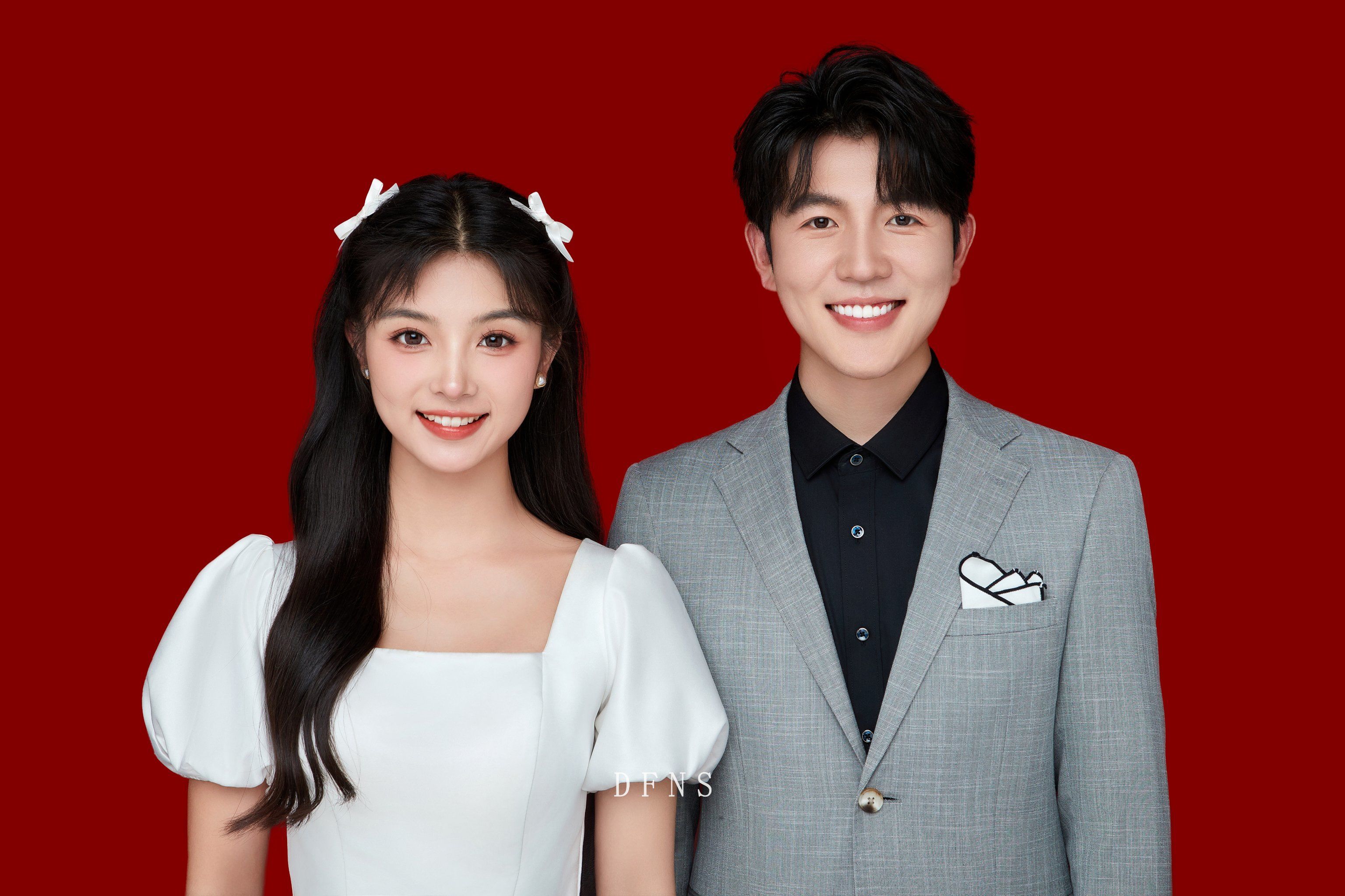 n#红底照#结婚登记照#纪念照#情侣照#东方女神登记照#东方女神照相