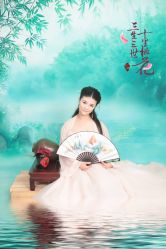 -后宫·古装汉服京剧儿童亲子全家福摄影
