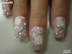 水晶雕花指甲-Shiroya Nail Salon专业日系美甲