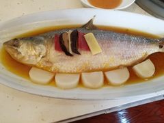 鸡油花雕蒸鲥鱼-和记小菜(东方店)