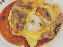 滑牛蝦仁雙拼蛋飯-旺记冰室(九龙中心大厦店)