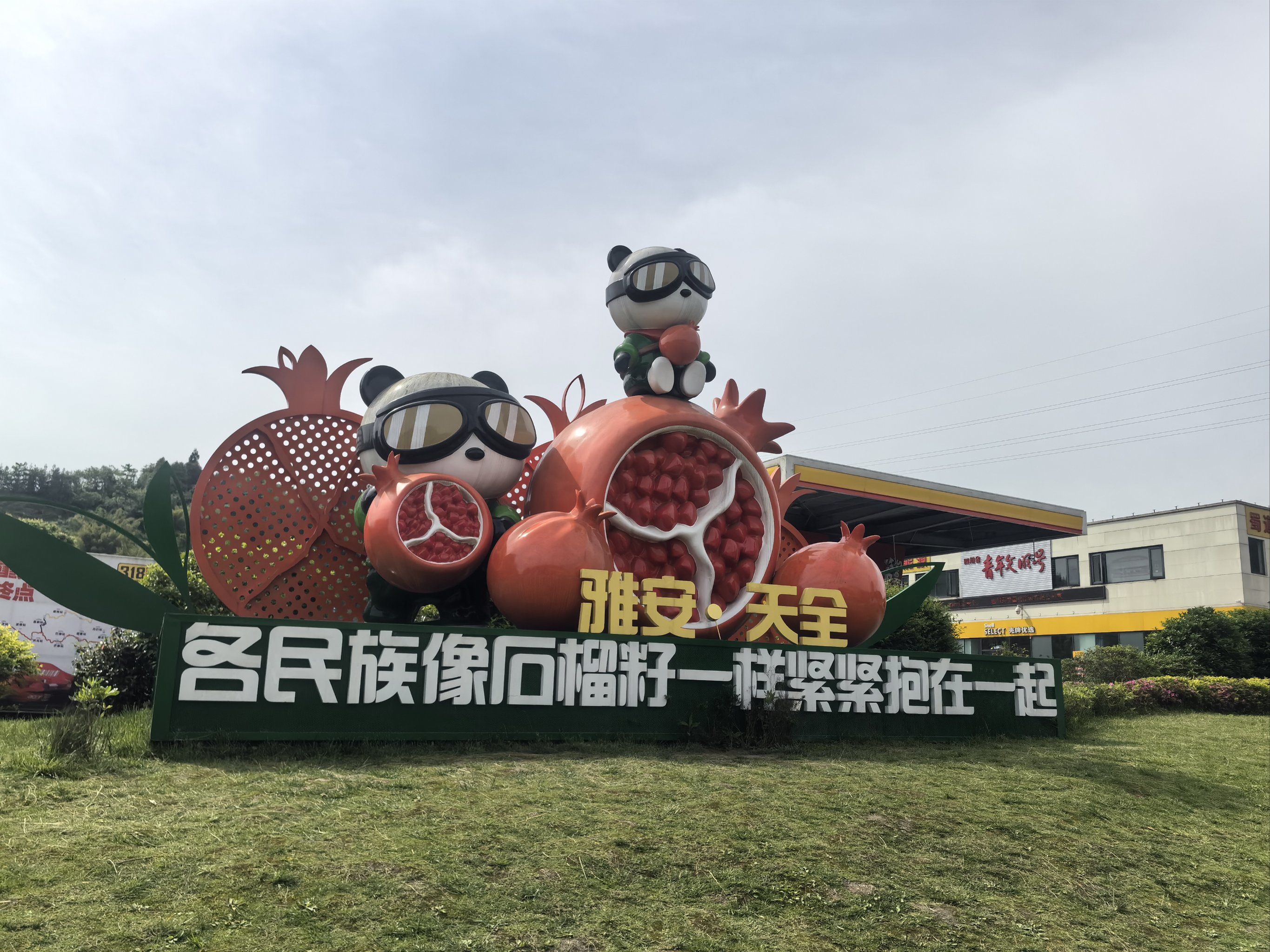 天全服务区 318驿,超丰富熊猫主题