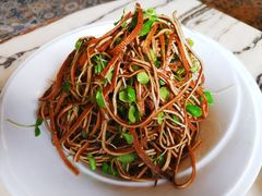 黑豆腐丝拌香椿苗-金百万烤鸭店(马甸店)