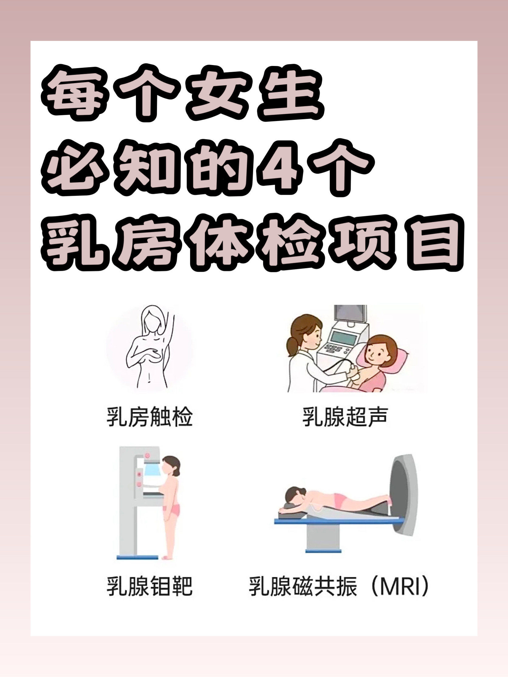 拒绝乳腺癌‼️每个女生必知的乳腺检查常识