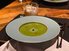 西葫芦瓜汤配扇贝刺身及黑鱼子酱-AZUL by FUEL蓝色·法式酒馆(琶醍店)