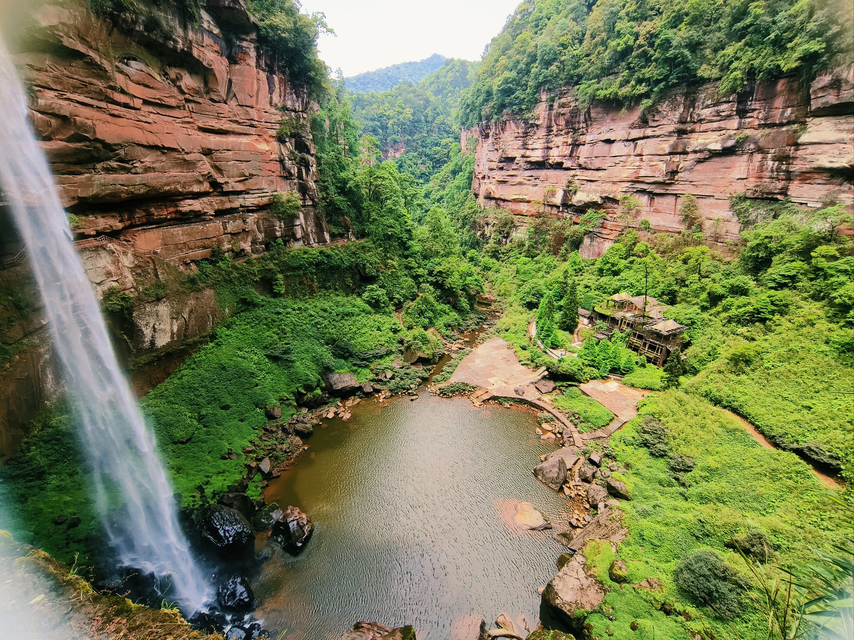 四面山.水口寺瀑布,这个景点还是挺漂亮的,拍照也好看,但是要