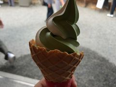 抹茶&奶油冰淇淋-豆政(金閣寺境内売店)
