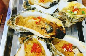 Grilled Garlic Oysters