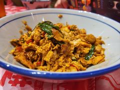香醋炒土鸡蛋-荆九爷爆炒桥头三嫩(夫子庙店)