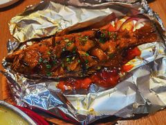 铁板锡纸鲈鱼-金掌勺锅包肉(华润万象城店)