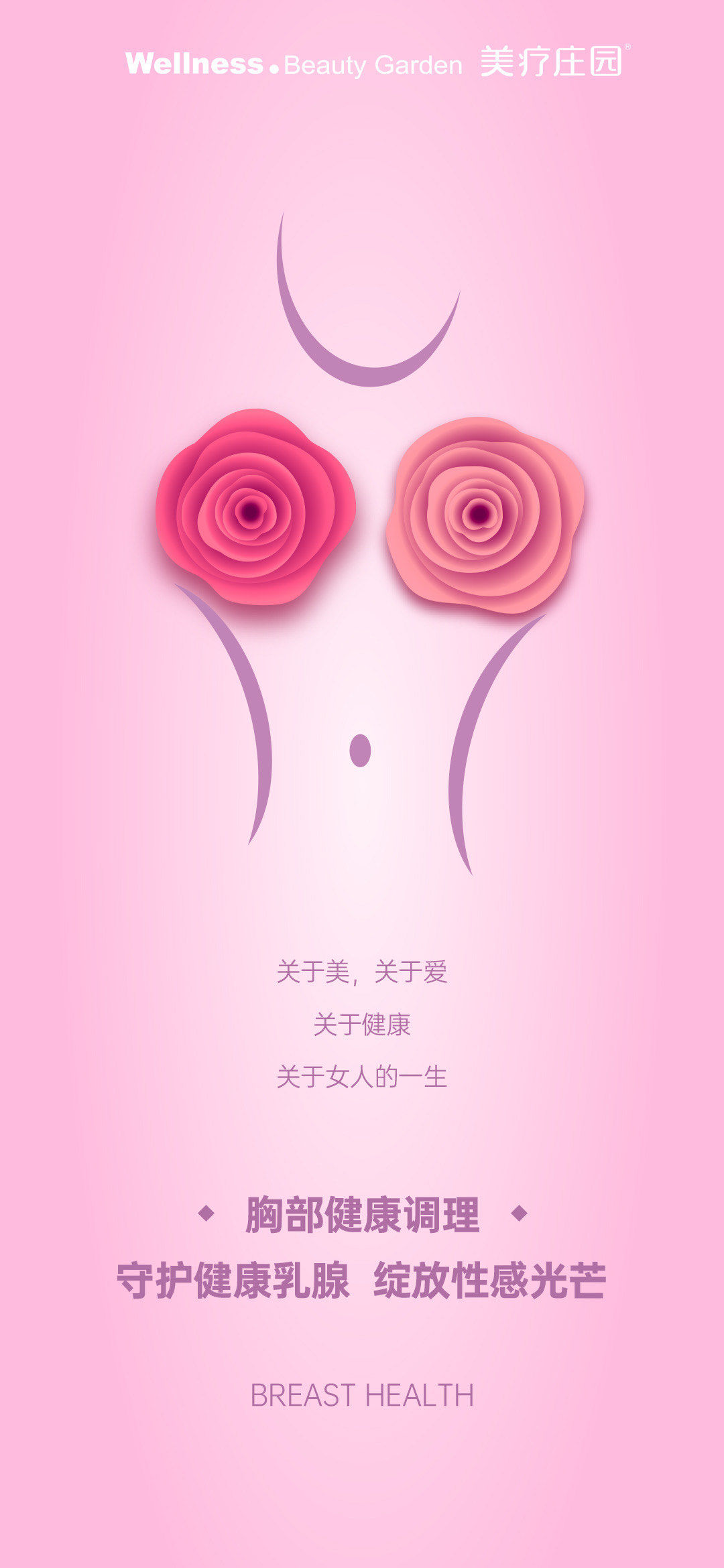 粉红丝带关爱乳房健康