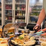 在青岛吃到韩剧同款烤牛肠 巨巨巨好吃！！！