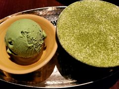 抹茶冰激凌配龙井慕斯-湖滨28中餐厅·西湖宴·杭州君悦酒店