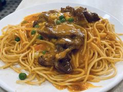 炸鸡排意粉-喜莲咖啡
