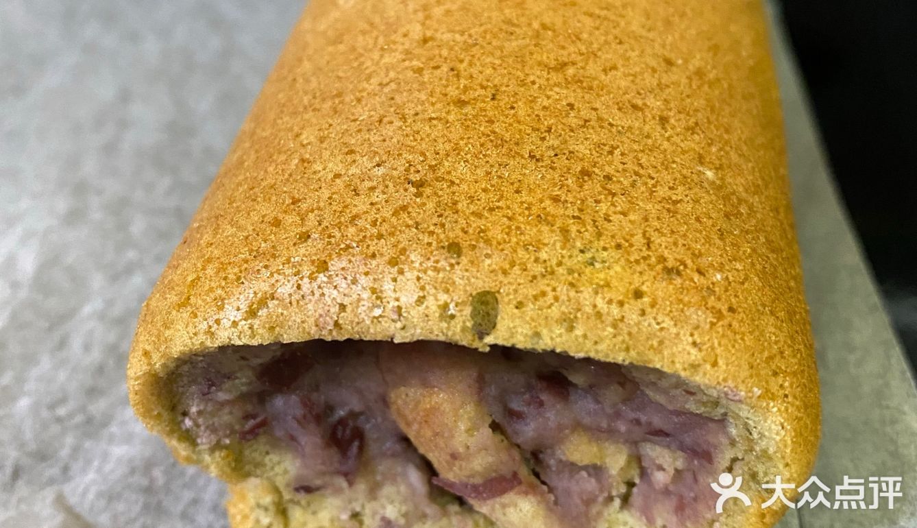 自制抹茶红豆蛋糕卷