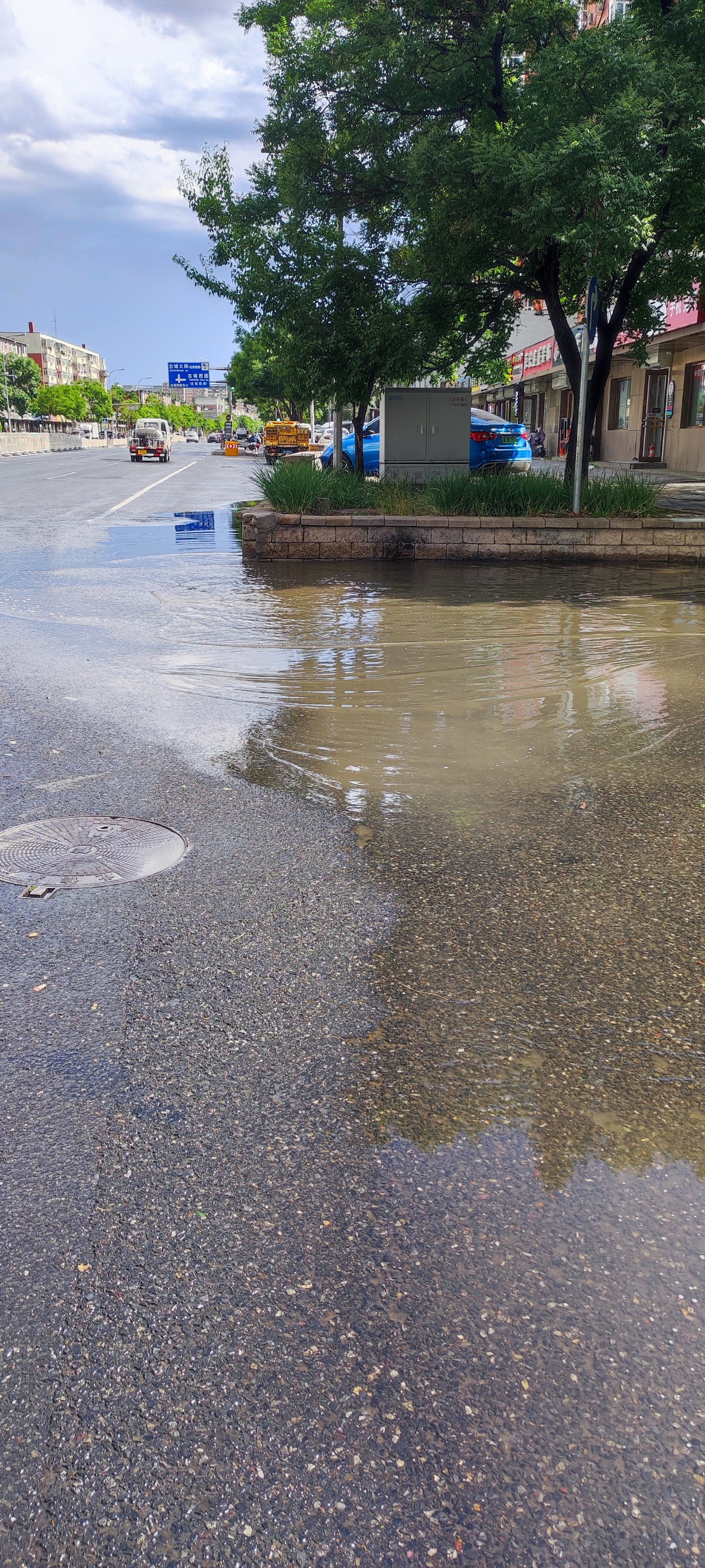 这雨下的还挺大的