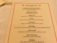 菜单-Keens Steakhouse