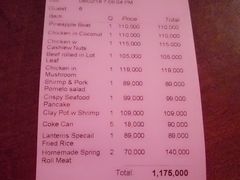 账单-Lanterns Vietnamese Restaurant