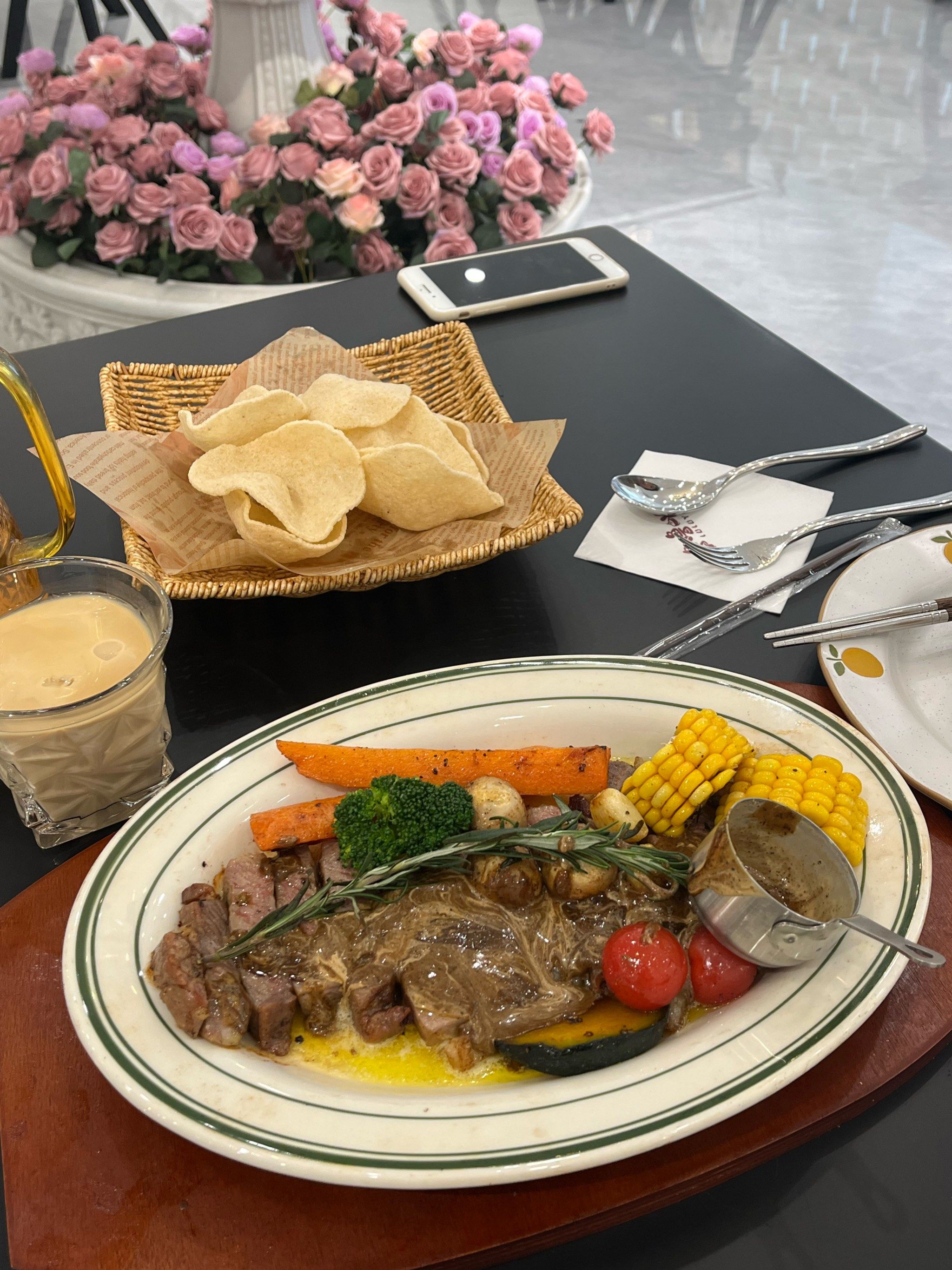 太仓万达新开的花园喷泉⛲️漂亮饭