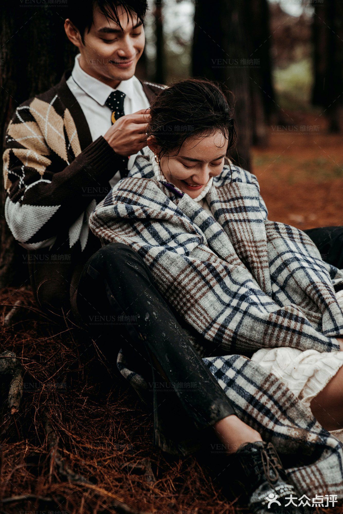 秋意红杉林婚纱照🍂如痴如画，美得动魄惊心！