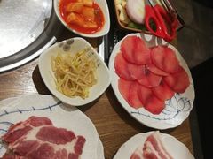 猪五花薄切牛舌梅花肉-韩国料理大力士(屏风街店)