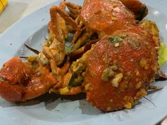 咸蛋黄炒螃蟹-明记烧鱼美味店