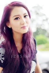 全头紫色染发-极致·本色 发型工作室