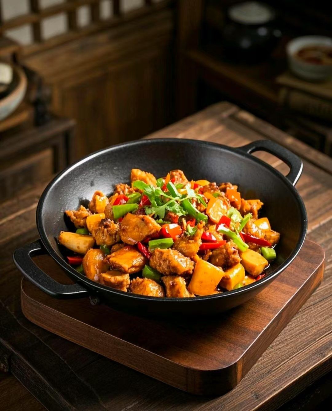 重庆的江湖菜干锅鸡令人惊艳!鸡肉鲜嫩入味