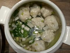 鲜嫩黄花鱼丸汤-将相和·海鲜蒸饺大连菜