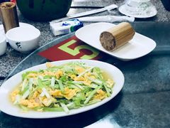 韭黄炒鸡蛋-阿清嫂农家乐.黎窑烤鸡