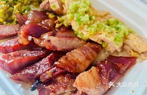 Roast Goose and Chicken Rice Platter